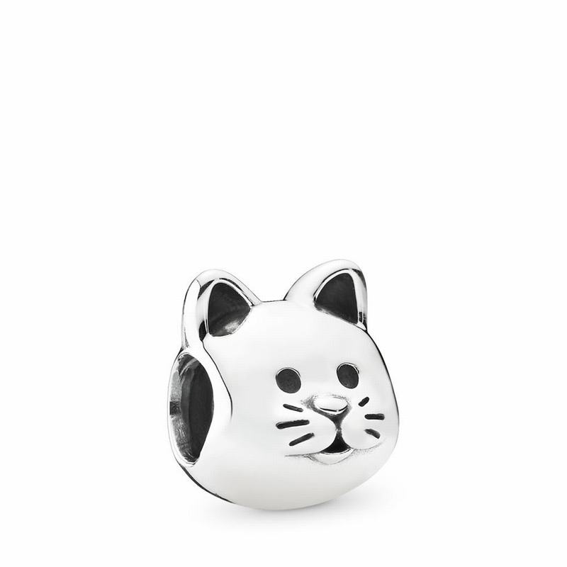 Pandora Curious Cat Charm Ireland - Sterling Silver - 092851ZWD